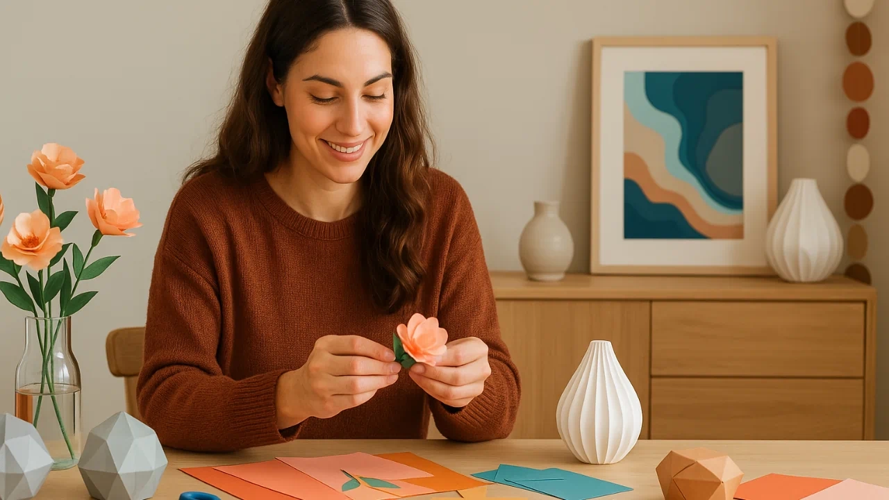 6 ideias de artesanato DIY com papel que criam peças decorativas simples e modernas