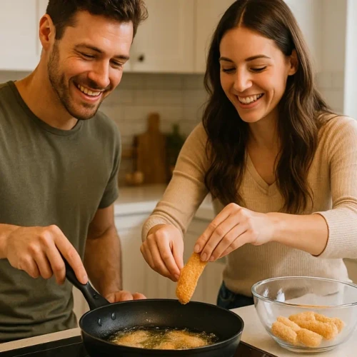 Esse truque simples evita que a fritura espirre óleo pelo fogão