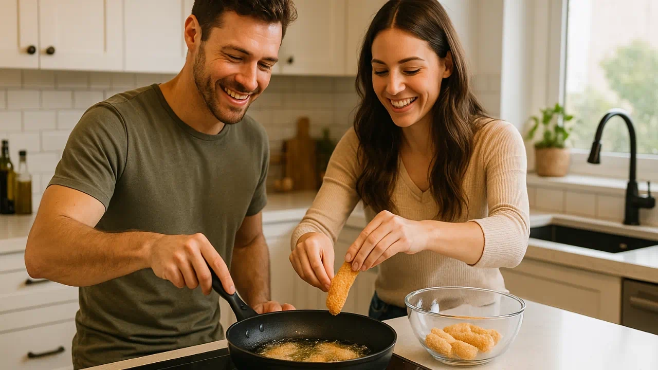 Esse truque simples evita que a fritura espirre óleo pelo fogão