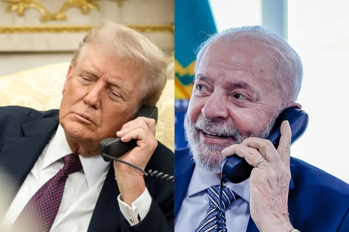 Dois presidentes conversaram na manhã desta segunda sobre questões econômicas do pós tarifaço - Fotomontagem reprodução NDMais Casa Branca Ricardo Stuckert PR