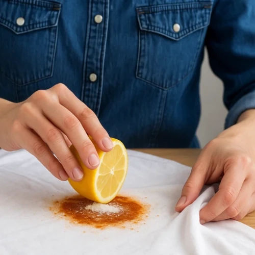 Como tirar manchas de ferrugem da roupa usando limão