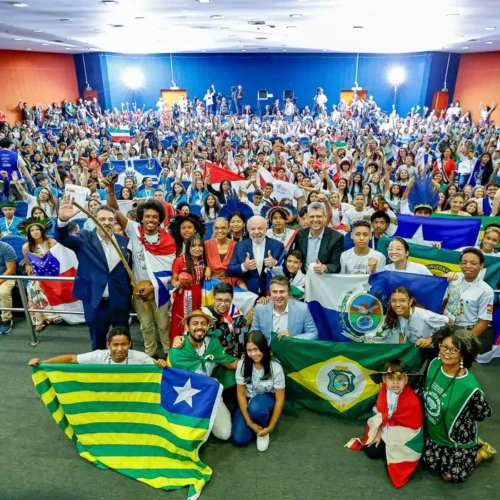 Lula e ministros abriram conferência juvenil em Luziânia nesta quarta Foto Ricardo Stuckert PR