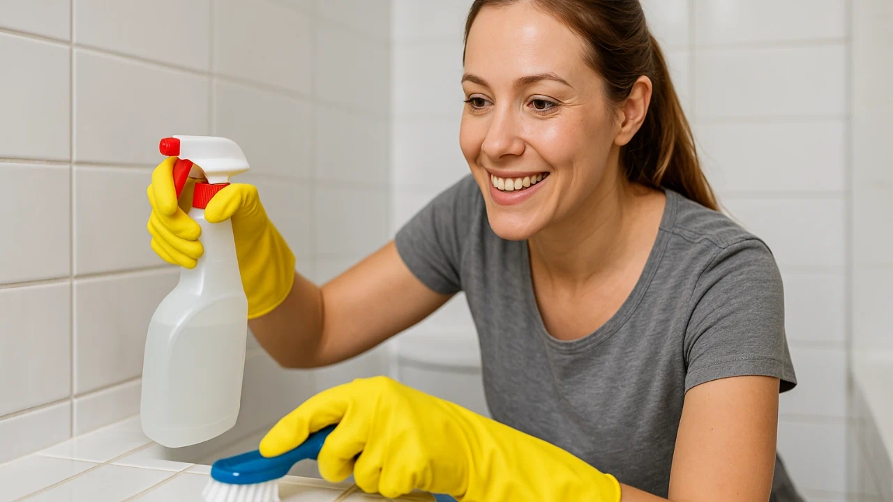 Descubra como a água oxigenada limpa rejuntes e elimina o mofo do banheiro em minutos