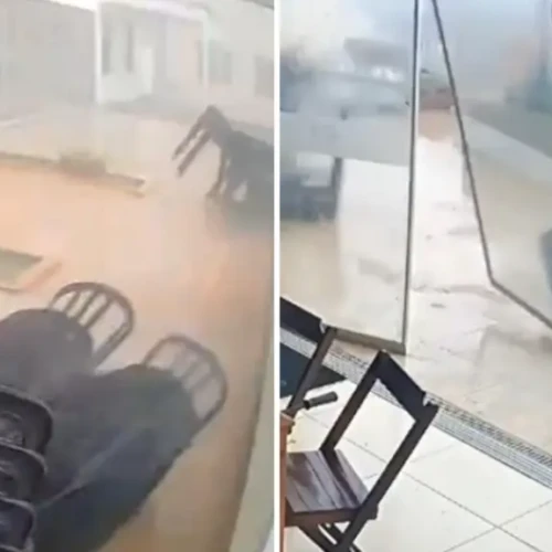 temporal destroi salao de festas de condominio em goiania_reproduçao_tv anhanguera