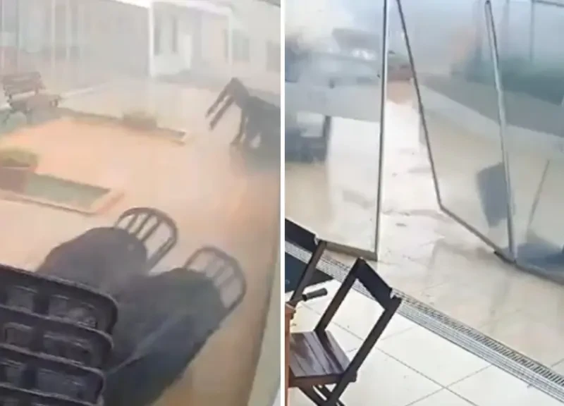 temporal destroi salao de festas de condominio em goiania_reproduçao_tv anhanguera