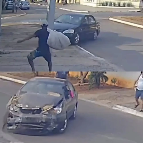 Acidente impressonante no Jardim Europa Foto reprodução redes sociais