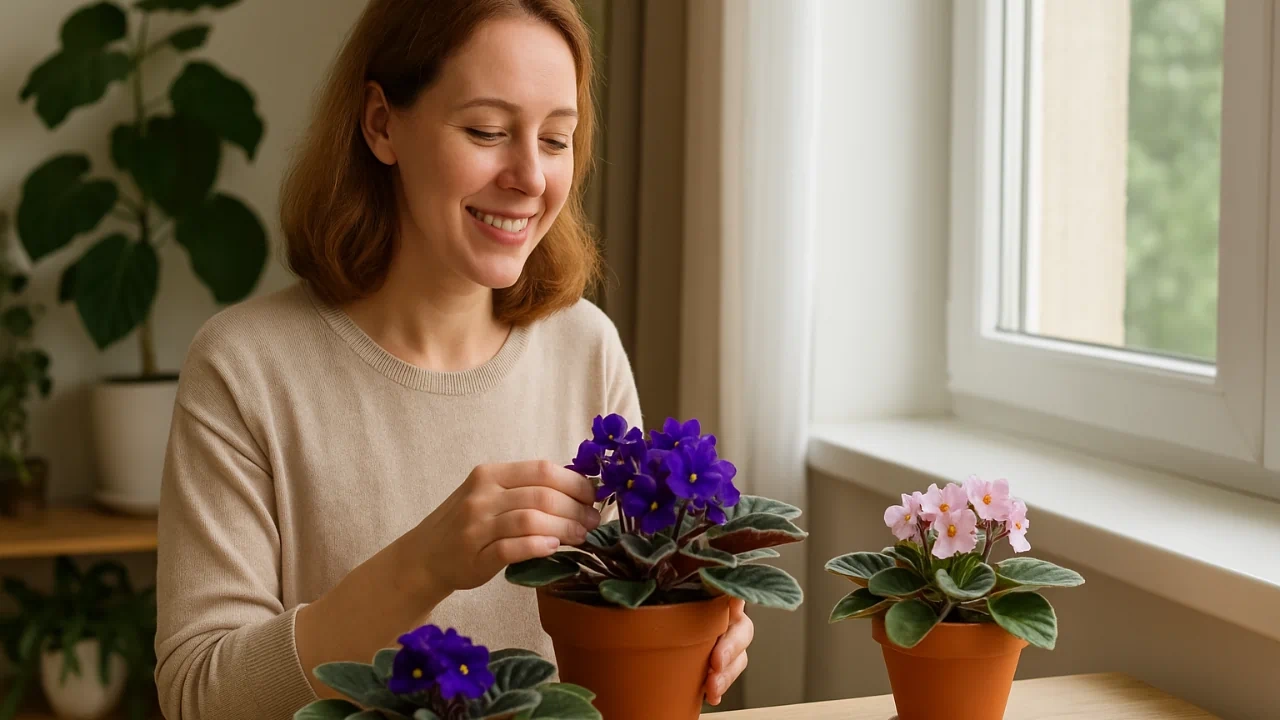 Violetas com flores pequenas Esse ajuste na iluminação resolve em dias