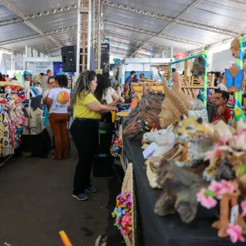 Produtos de 16 cidades estão expostos e à venda até domingo na feira - Foto Lucas Diener e Benedito Braga