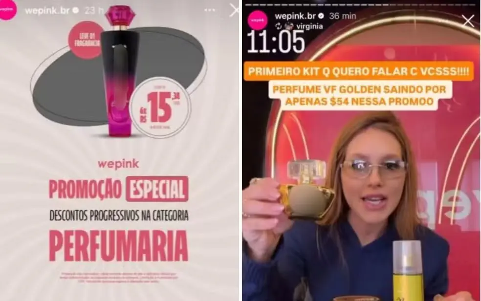 Publicações de Virginia Fonseca com descontos em perfumes da WePink motivam nova manifestação do MP-GO.