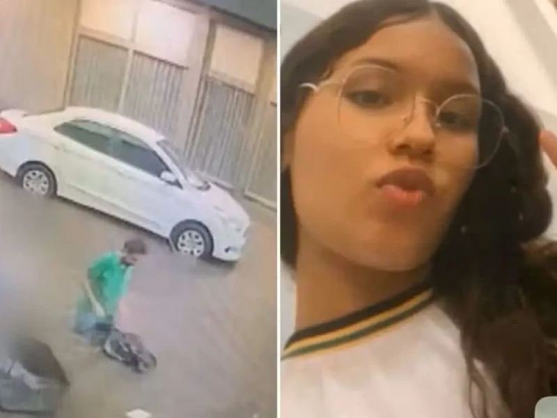 Câmeras flagraram quando adolescente e jovem foram atingidos por descarga - Fotomontagem reprodução TV Anhanguera