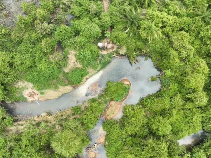 Foto registrada por agentes da Semad do Córrego Sussuapara.