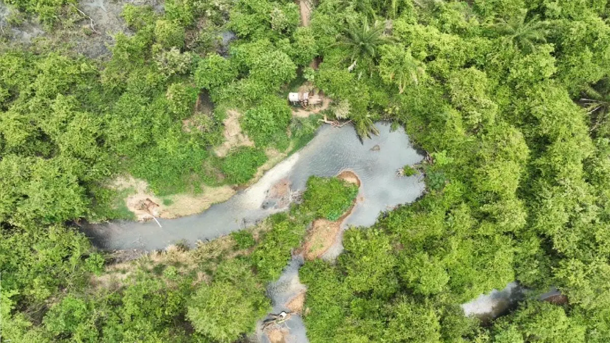 Foto registrada por agentes da Semad do Córrego Sussuapara.