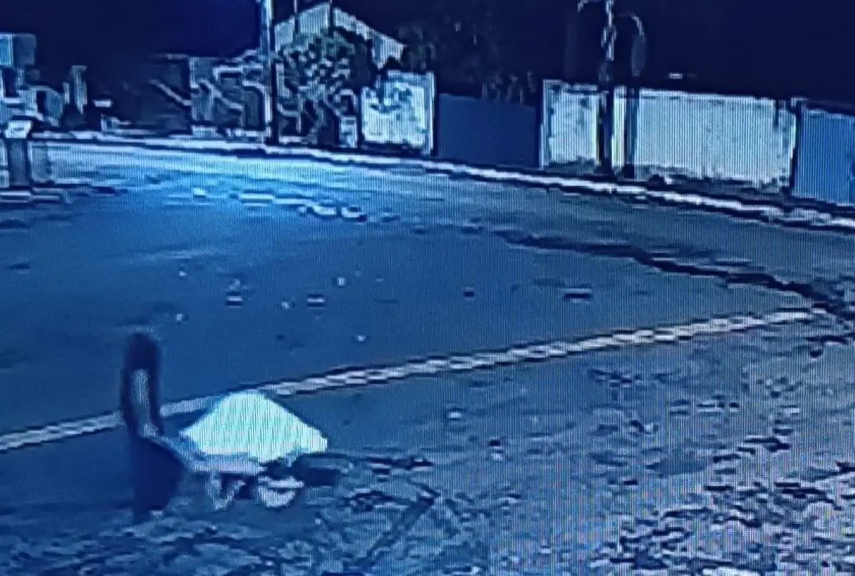 Corpo do idoso foi levado por um dos suspeitos dentro de um carrinho de mão - Foto reprodução de vídeo Tv Anhanguera