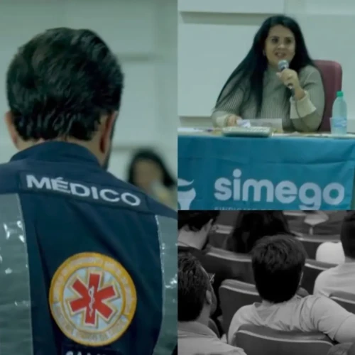 Assembleia dos médicos debateu reação ao edital Fotomontagem redes sociais