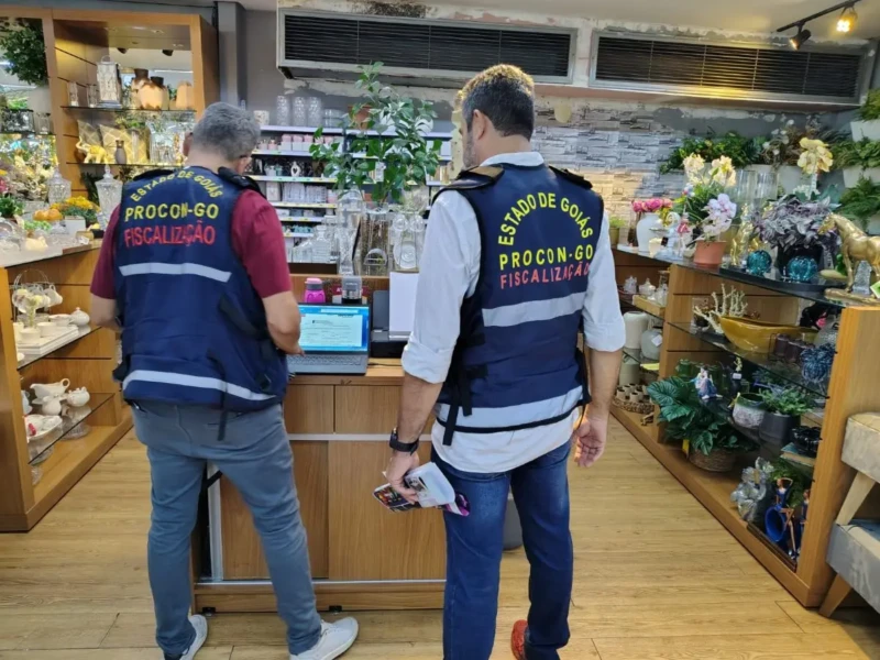 Fiscalização em diferentes segmentos atingiu 35 empresas de Goiânia e outras cidades - Foto divulgação Procon Goiás