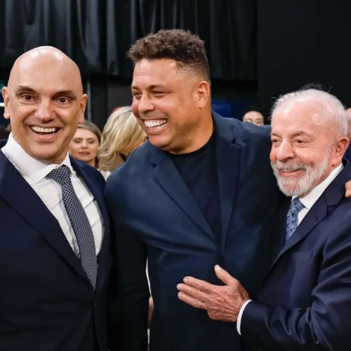 Corintianos Moraes, Fenômeno e Lula - Foto Ricardo Stuckert PR