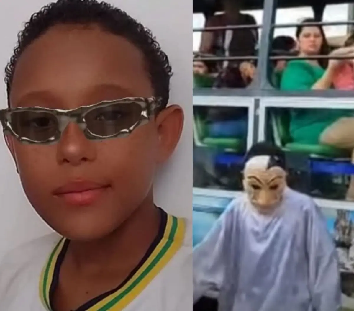 Francílio Filho Batista apareceu em vídeo pouco antes, usando a fantasia da atração - Foto reprodução redes sociais