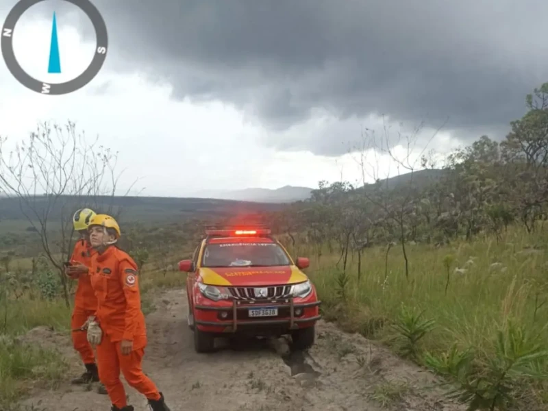 Buscas por biólogo começaram nesta terça-feira em Alto Paraíso - Foto divulgação Corpo de Bombeiros