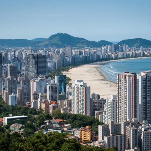 vista área de São Vincente (SP)