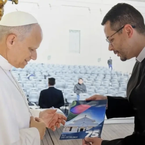 Papa Leão e Michael Goulart