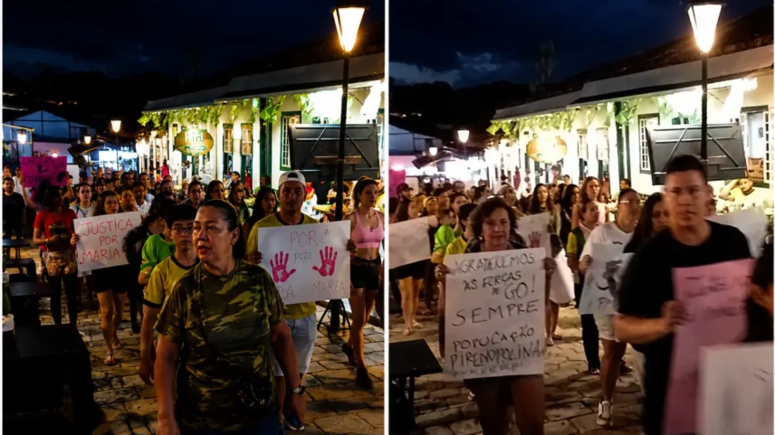 Moradores foram às ruas em protesto exigindo punição - Fotomontagem reprodução redes sociais