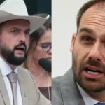 Zé Trovão e Eduardo Bolsonaro - Fotomontagem Bruno Spada - Câmara dos Deputados - Marcos Corrêa PR