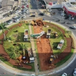 Obras na Praça Ciro Lisita prometem ampliar a capacidade viária da Castelo Branco - Foto Joabe Mendonça e Luciano Magalhães