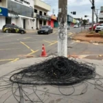 Fios soltos foram recolhidos e doados para reciclagem pela Prefeitura - 1Foto divulgação Secom Goiânia
