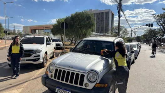 Uma média de 1.500 motoristas foram autuados por mês por estacionamento em canteiros centrais – Foto SET
