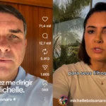 Flávio Bolsonaro pediu desculpas e Michelle aceitou - Fotomontagem reprodução redes sociais