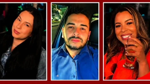 Jaine, Natan e Beatriz foram mortos - Fotomontagem reprodução