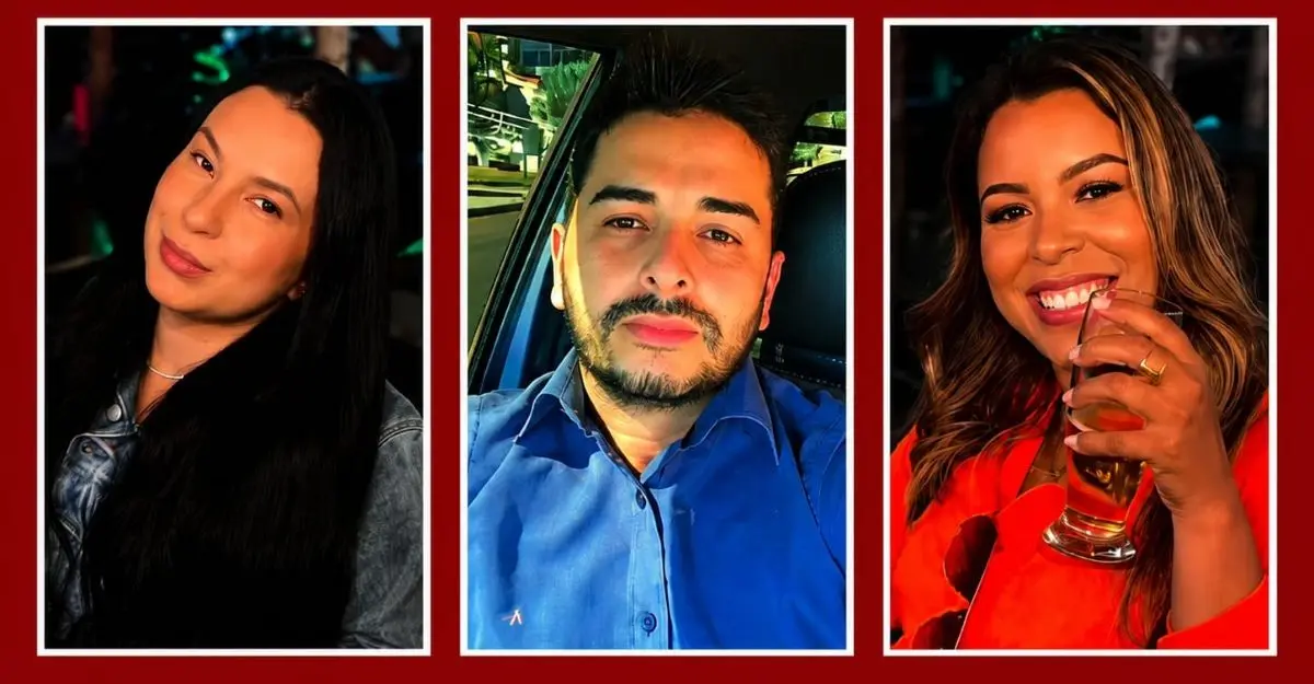 Jaine, Natan e Beatriz foram mortos - Fotomontagem reprodução