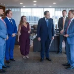 Dirigentes federais estiveram com ministro do TSE para tratar do Observatório Nacional das Eleições Gerais - Foto divulgação OAB