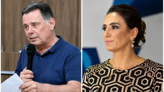 Marconi Perillo e Jacqueline Zaiden - Fotomontagem reprodução DM
