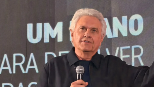 Ronaldo Caiado convidou promotor para ministério durante anúncio do plano para segurança - Foto reprodução