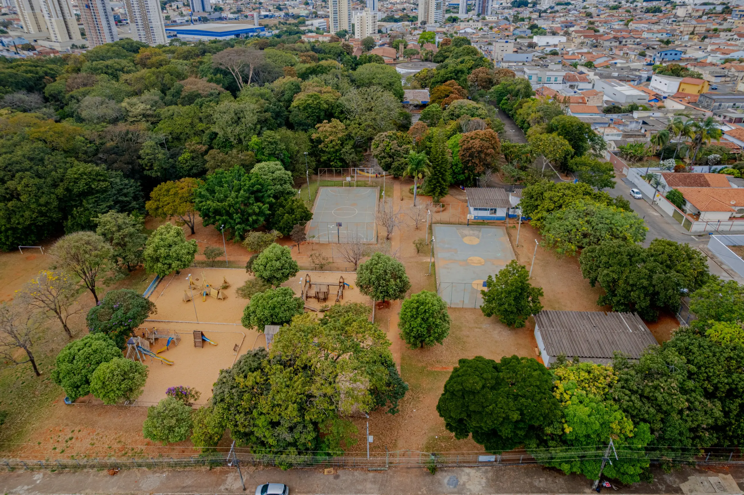 vista aérea parque da matinha anápolis