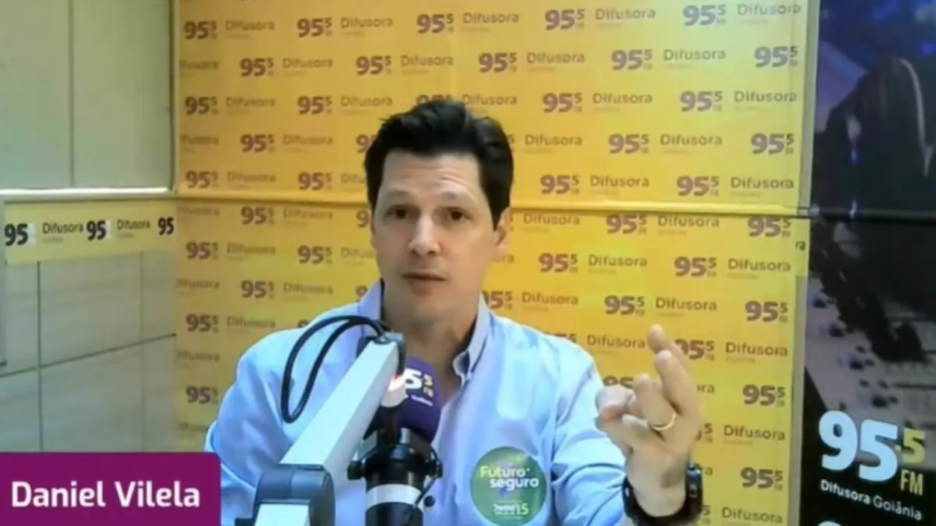 Candidato Daniel Vilela foi o entrevistado da Difusora nesta terça-feira - Foto reprodução YouTube