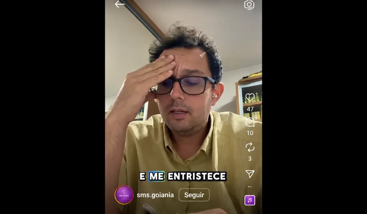 Secretário Luiz Pellizzer divulgou vídeo lamentando e explicando o impasse - Foto reprodução Instagram SMS