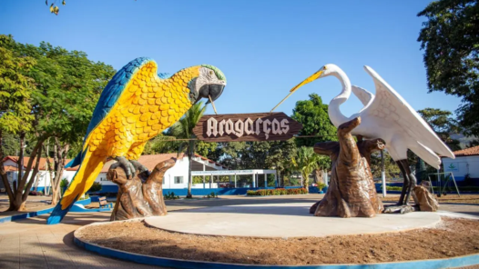 População de Aragarças, às margens do Rio Araguaia, enfrentou 41°C e a de Goiânia quase 40°C - Foto reprodução redes sociais