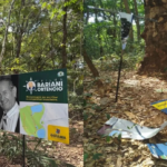 Sinalização da Trilha Bariani Ortêncio ficou totalmente destruída - Fotomontagem AMMA - GCM
