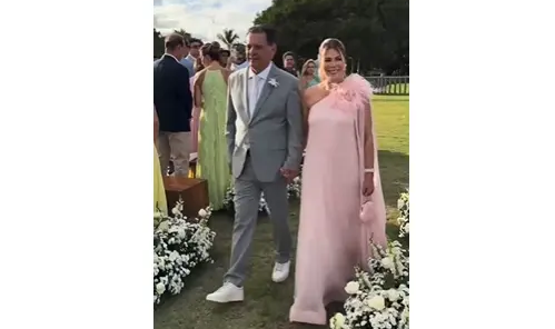 Marconi Perillo em casamento em Trancoso_reprodução_Redes sociais