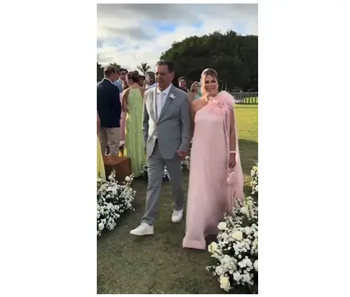 Marconi Perillo em casamento em Trancoso_reprodução_Redes sociais