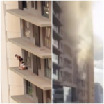 apartamento pega fogo no setor marista. foto: reprodução/tv anhanguera/redes sociais